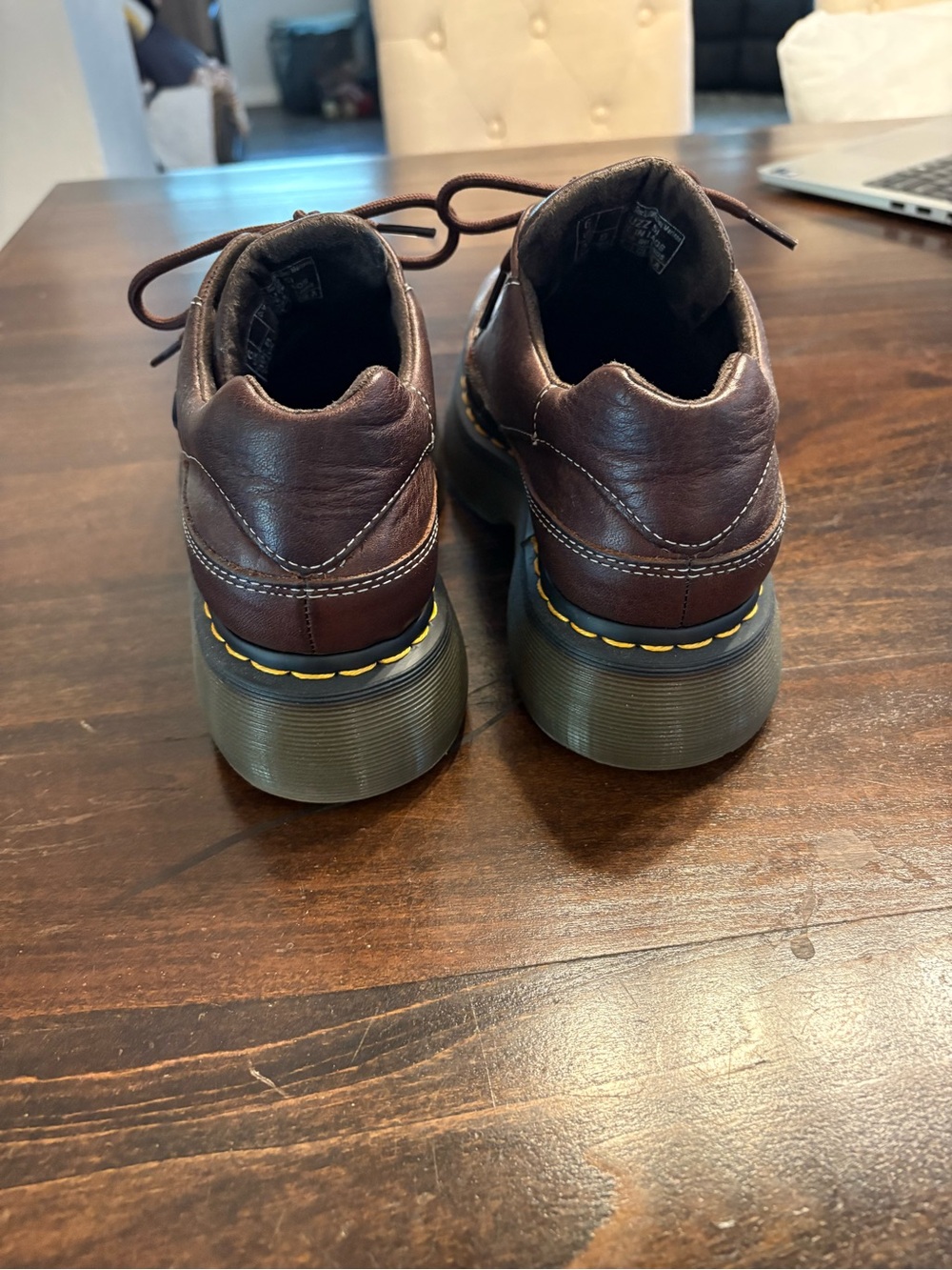 Dr. Martens Women’s Buzz 5-Eye Grizzly Leather Shoes Sz 8 - Picture 6 of 11